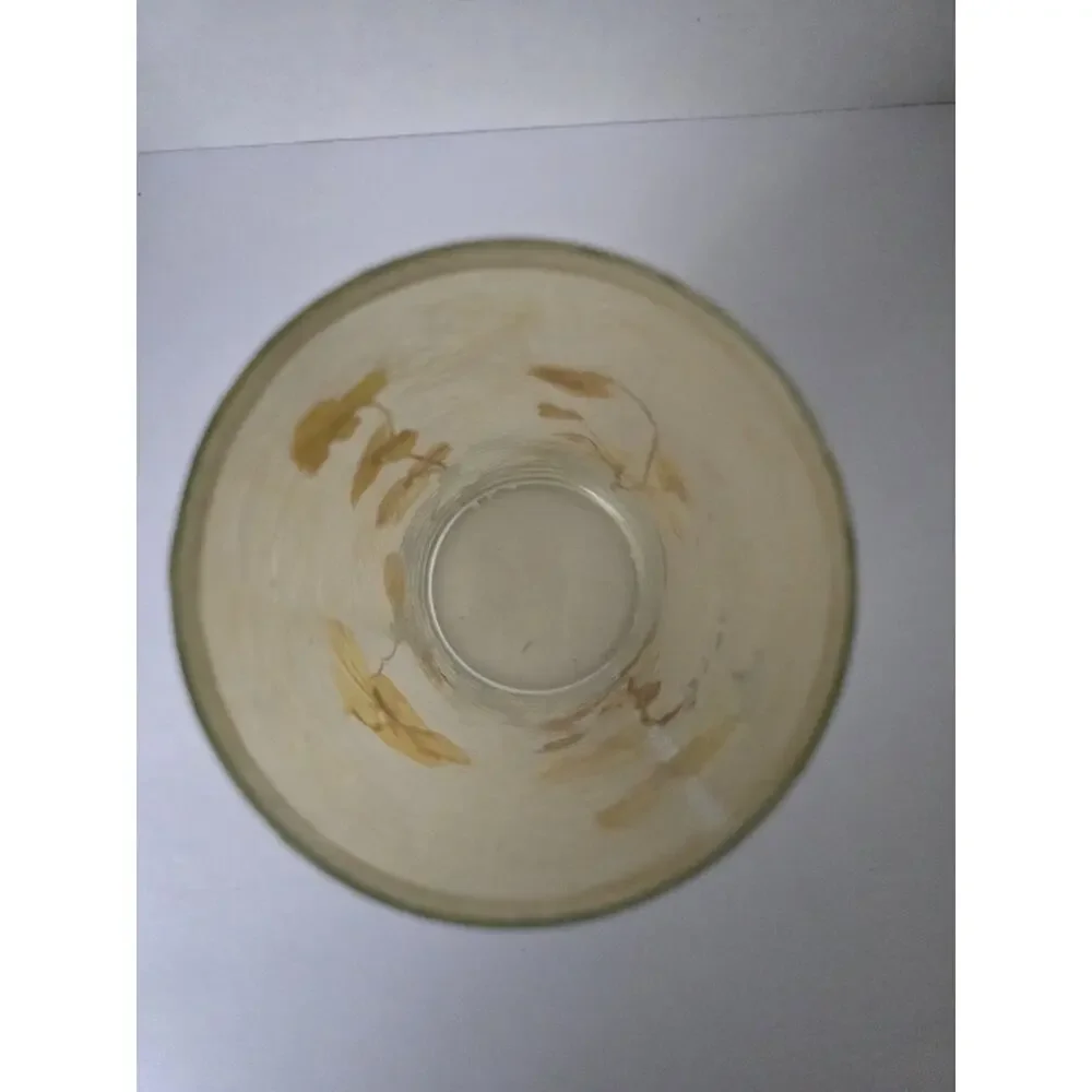 Vintage Terrain-Style Pressed Floral Stems Glass Candle Holder/Hurricane Vasea